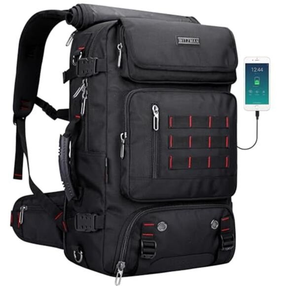 Men's Carry on Travel Backpack Convertible Nylon Duffle Backpack Luggage Bag